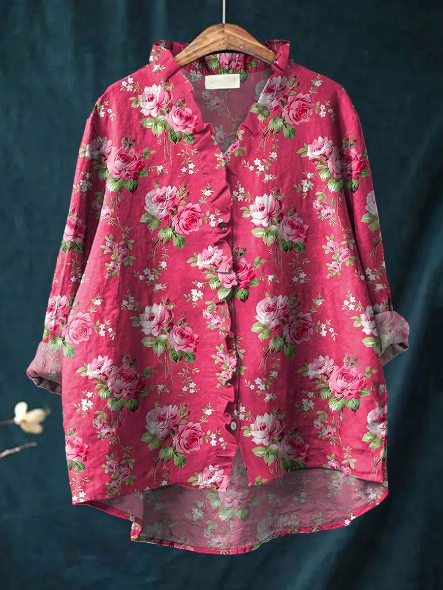 Tara Vintage Colourful Blouse