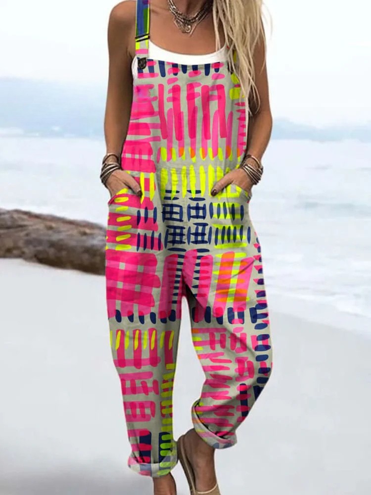 Solange | Neon Pattern Overall