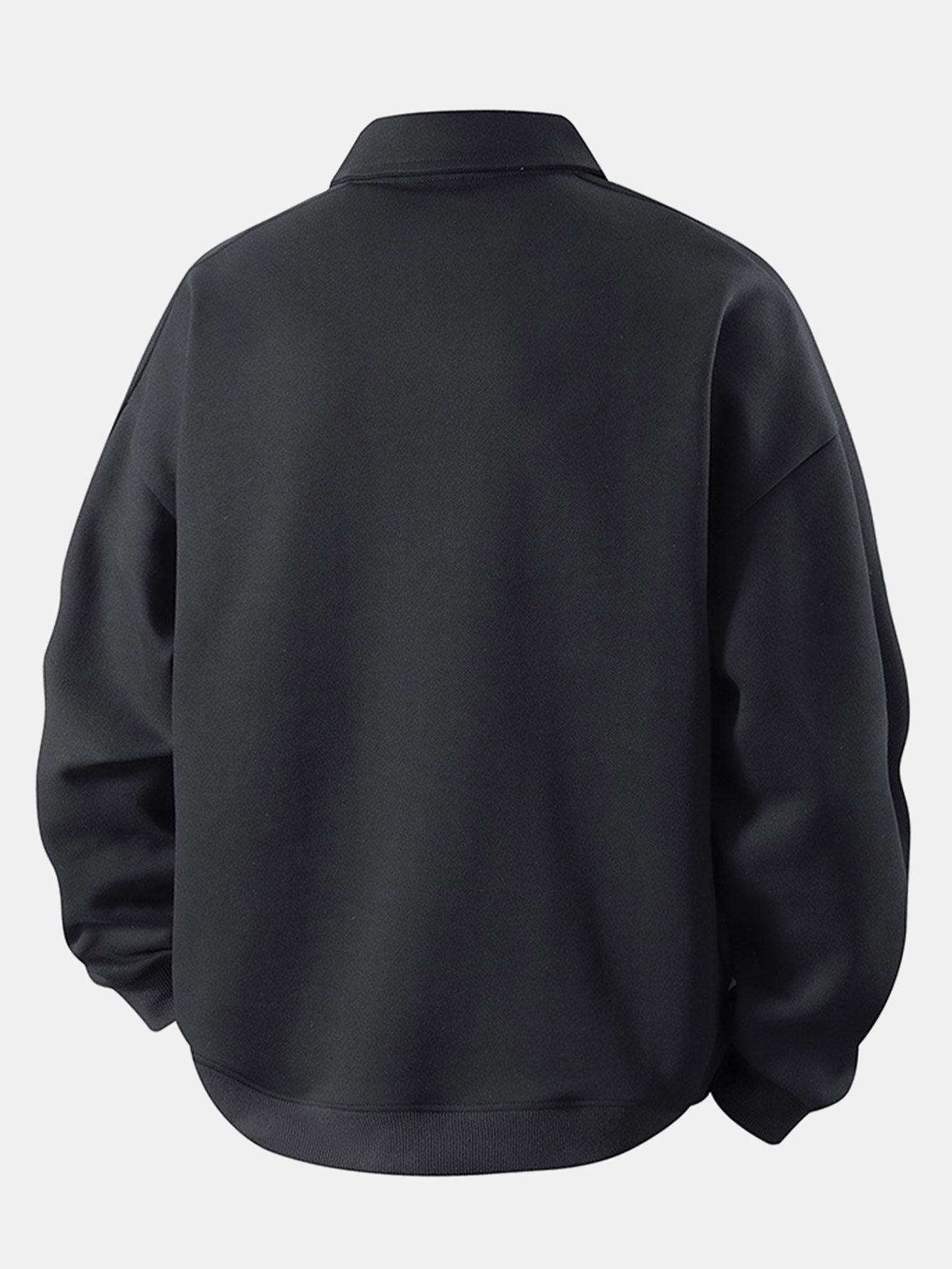 Relax Fit Polo Collar Sweatshirt
