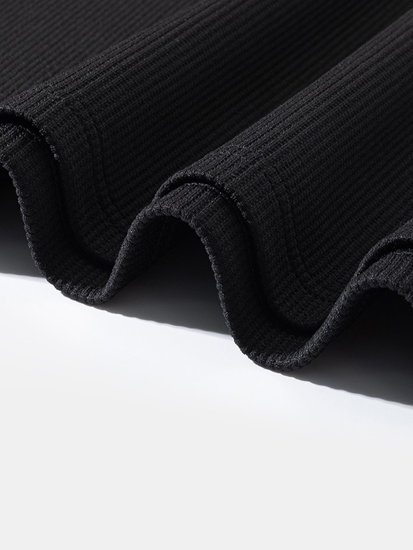 Relax Fit Waffle V Neck Sweatshirt