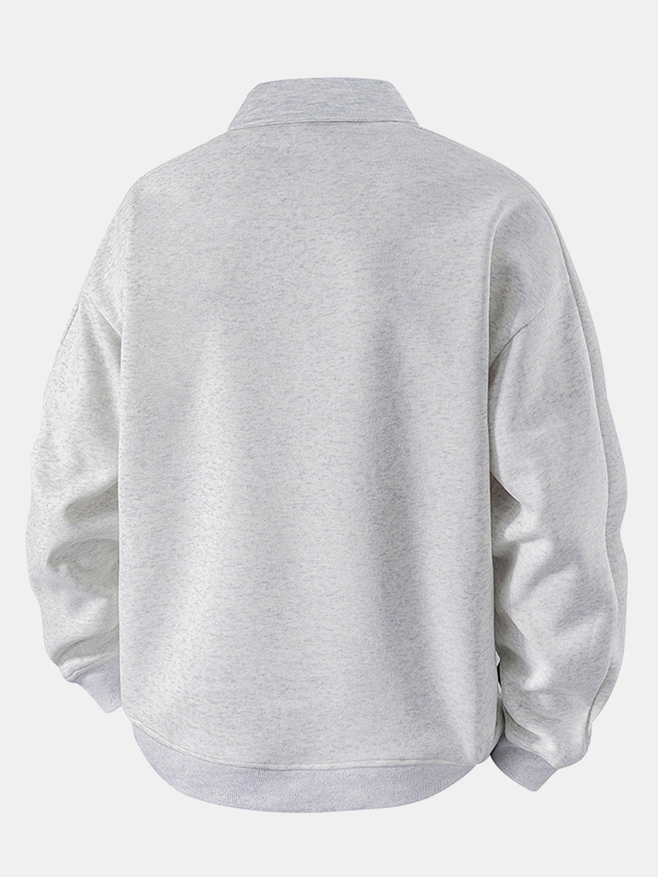 Relax Fit Polo Collar Sweatshirt