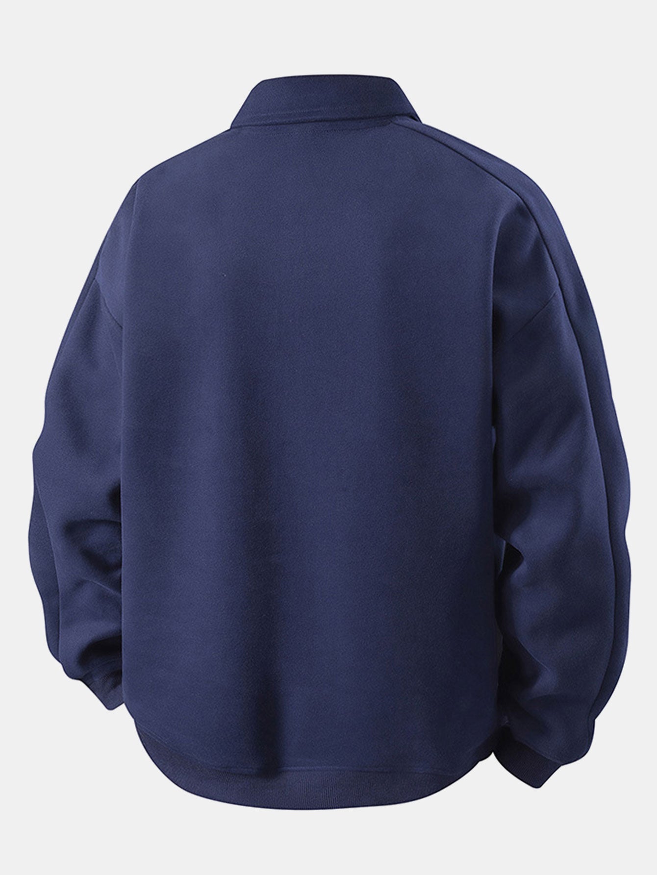 Relax Fit Polo Collar Sweatshirt