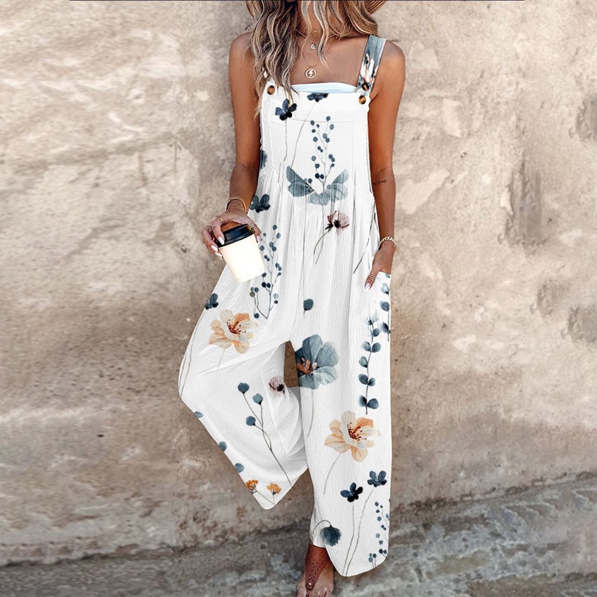 Apolline | Ivory Floral Jumpsuit