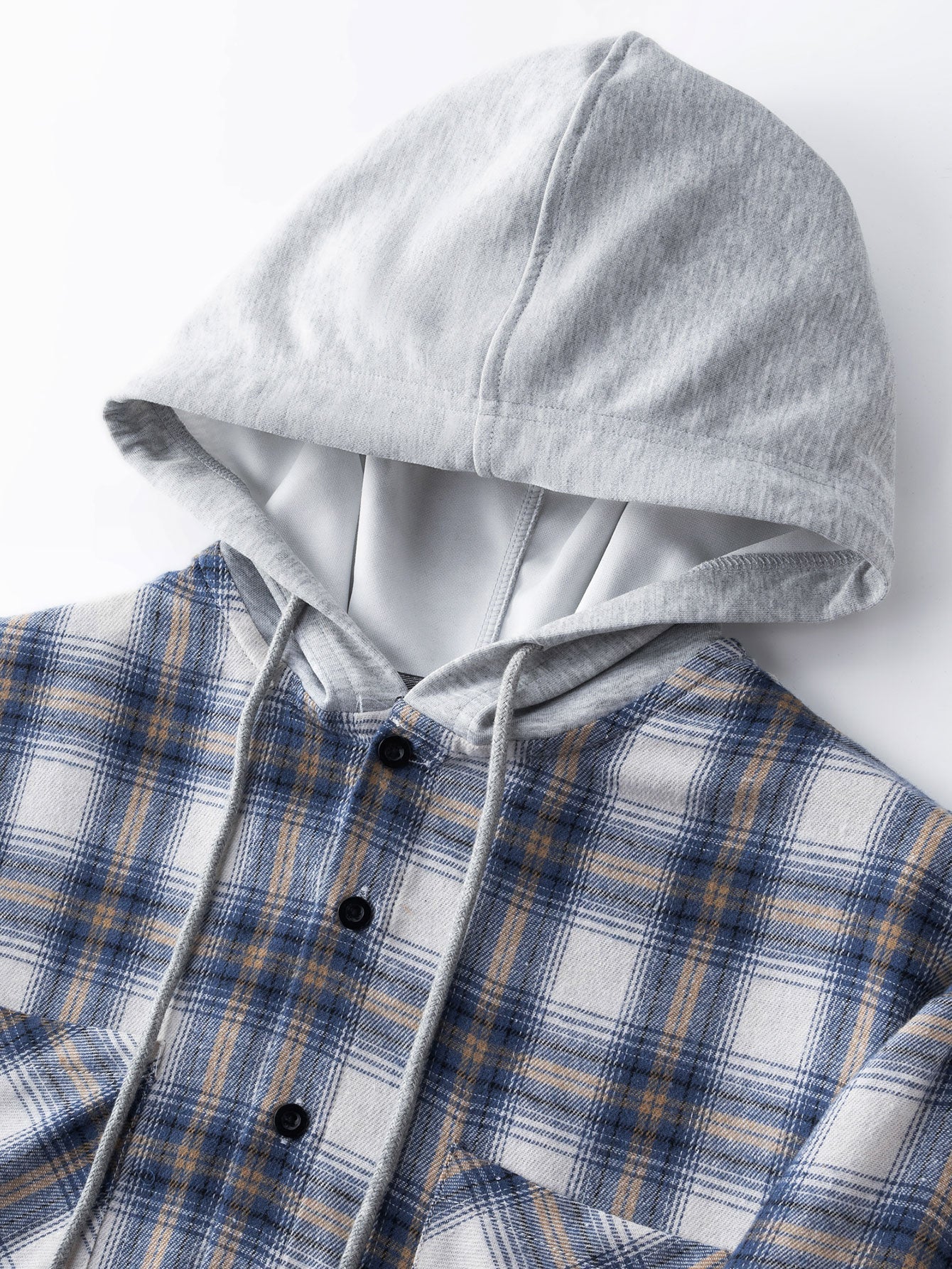 Plaid Hooded Shirt