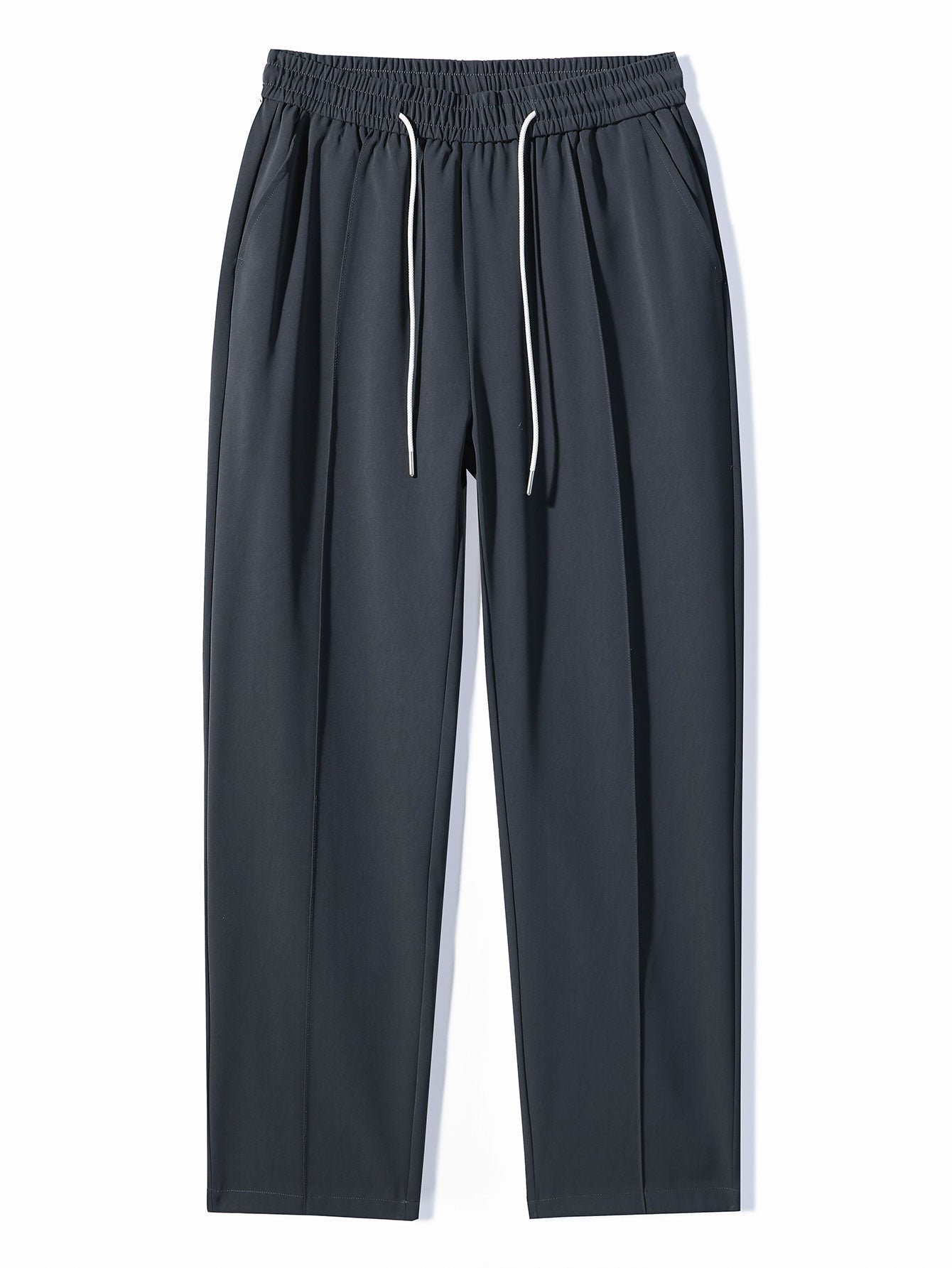 Raglan Sleeve 2 In 1 Waffle T-Shirt & Single Pleat Drawstring Straight Leg Pants