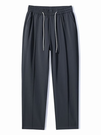 Raglan Sleeve 2 In 1 Waffle T-Shirt & Single Pleat Drawstring Straight Leg Pants