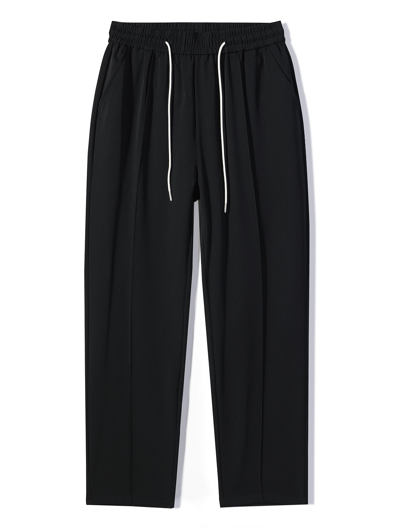 Raglan Sleeve 2 In 1 Waffle T-Shirt & Single Pleat Drawstring Straight Leg Pants