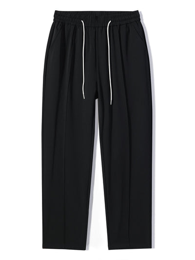 Raglan Sleeve 2 In 1 Waffle T-Shirt & Single Pleat Drawstring Straight Leg Pants