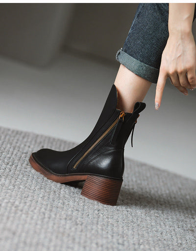 Mandy™ - Leather Ankle Boots