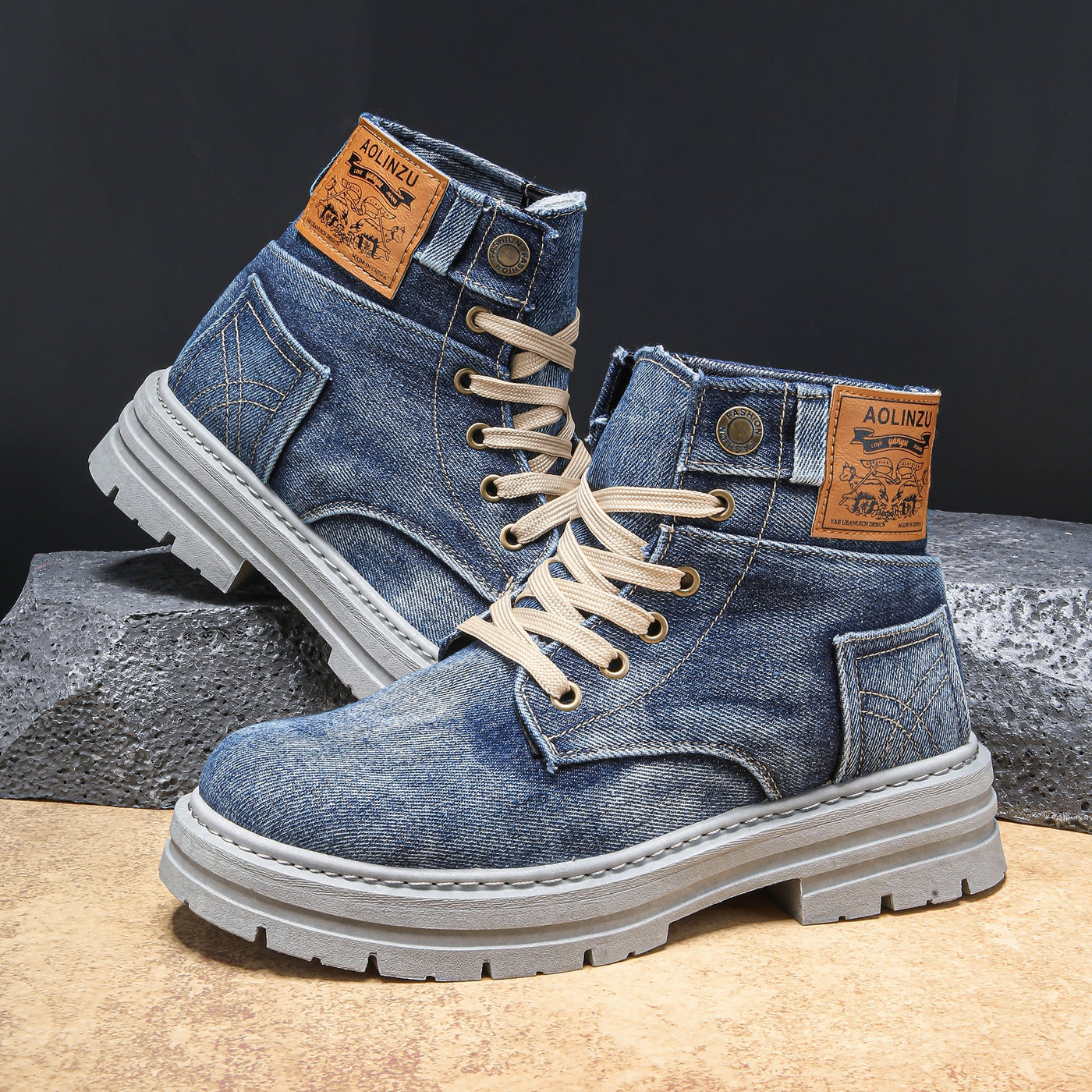 Urban Grit Denim Boots