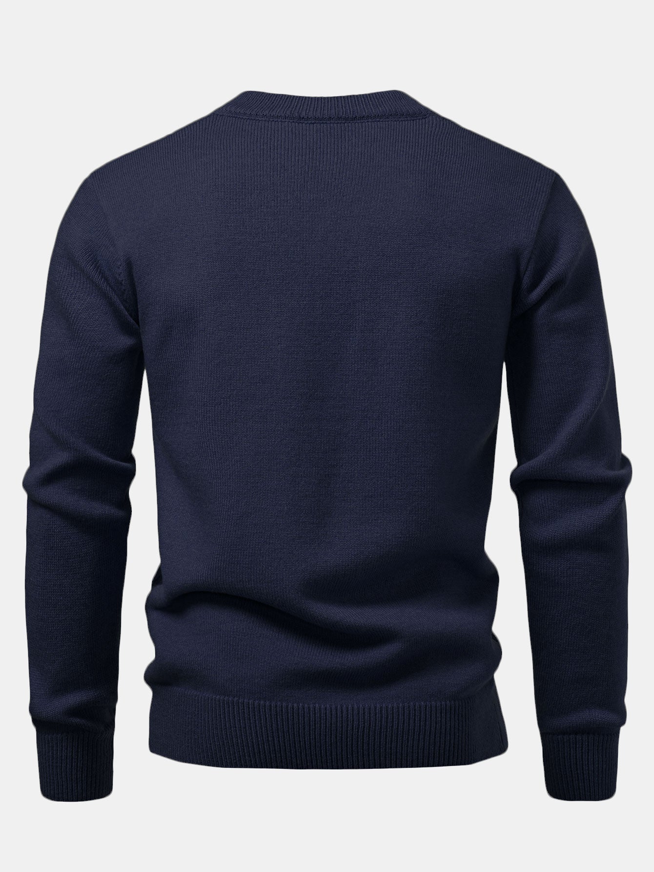 Heavyweight Geometric Jacquard V Neck Sweater