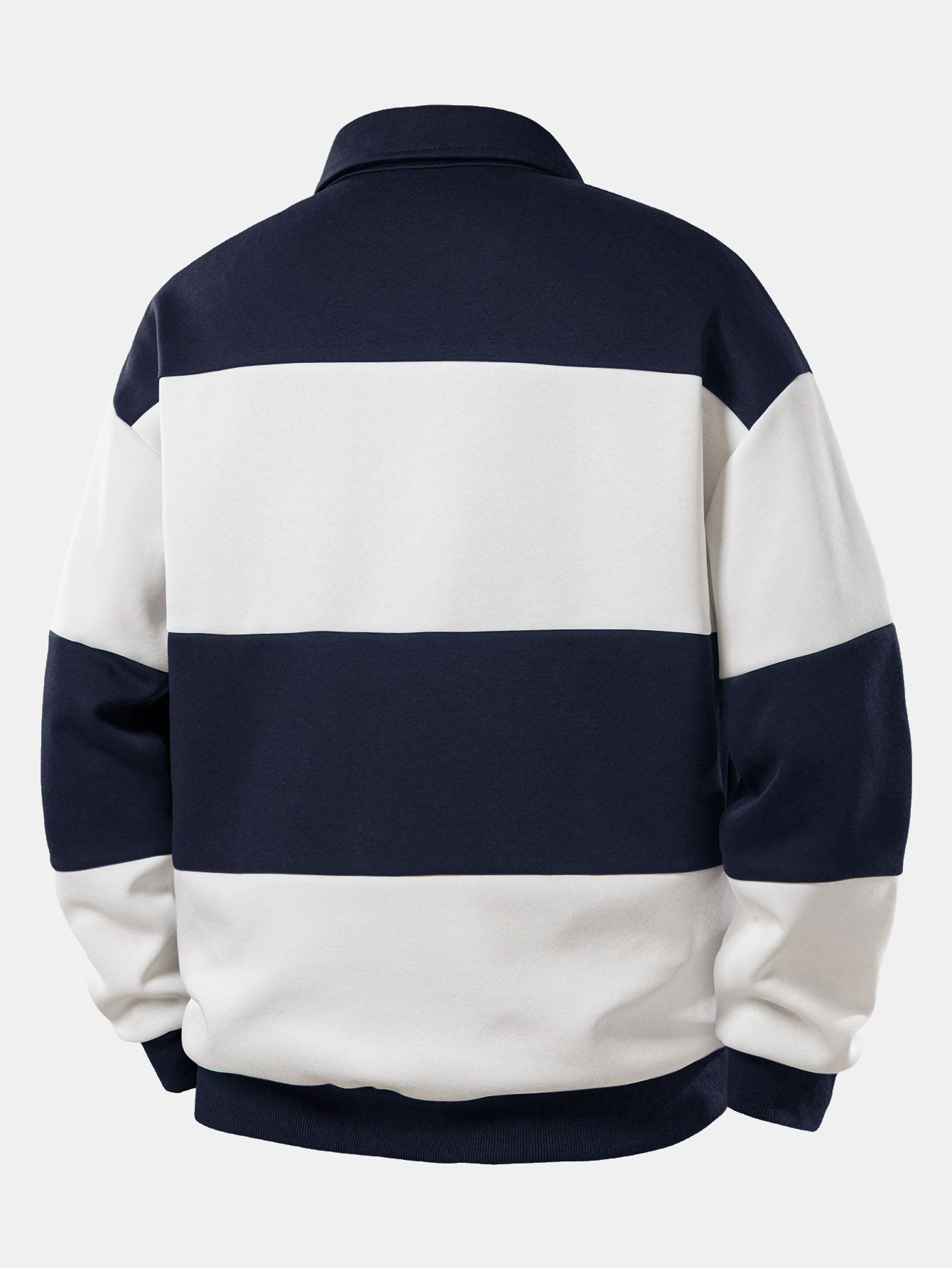 Relax Fit New York Print Color Block Polo Sweatshirt