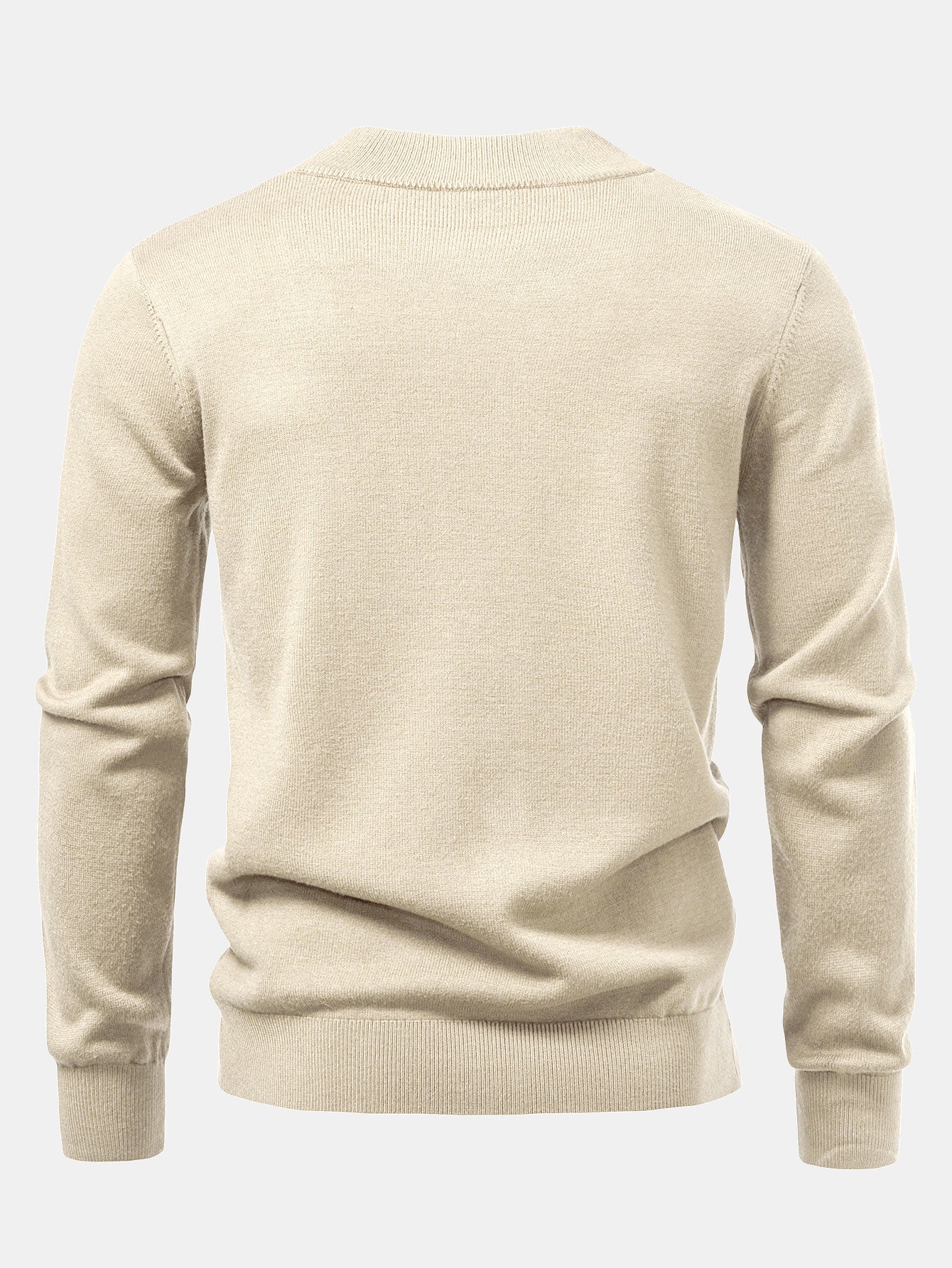 Geometric Jacquard Mock Neck Sweater