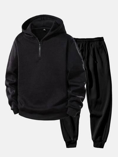Quarter Zip Hoodie & Jogger Pants