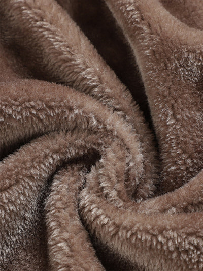 Faux Fur Lined Long Line PU Leather Coat