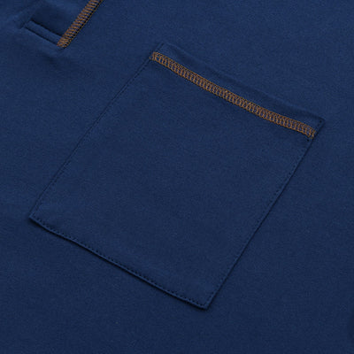 Elmor Men's Henley Collar Cotton Shirt