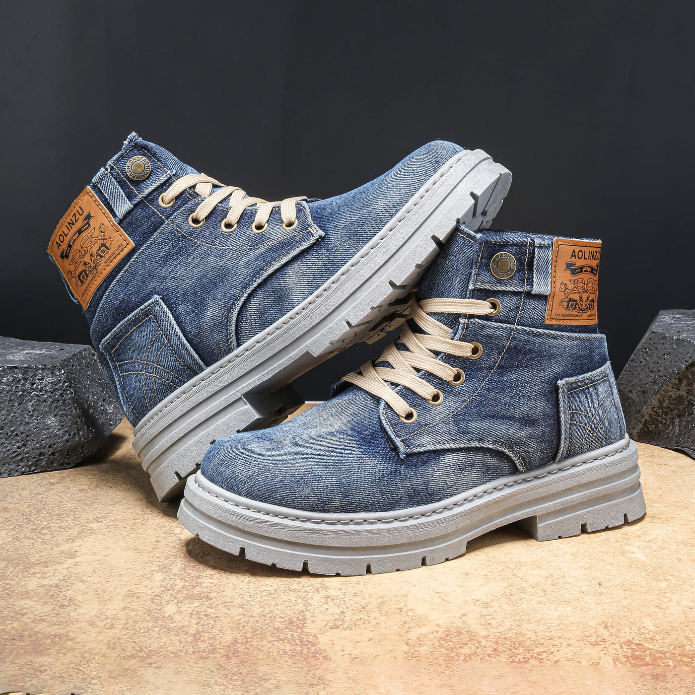 Urban Grit Denim Boots