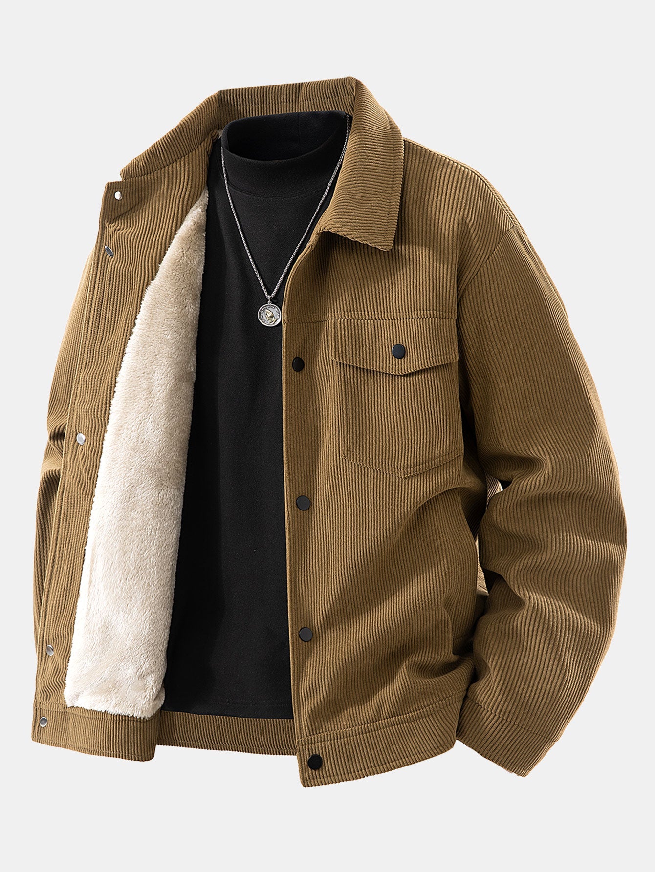Teddy Lined Pocket Corduroy Jacket