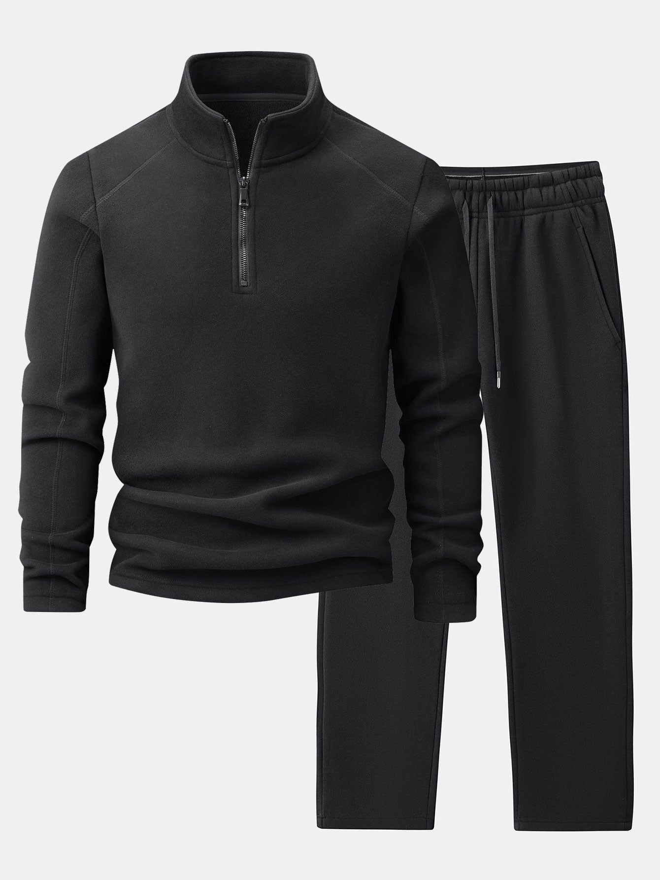 Quarter-Zip Fleece Sweatshirt & Polar Fleece Straight Leg Pants