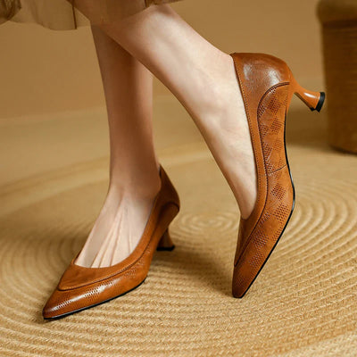Belle Genuine Leather Heels