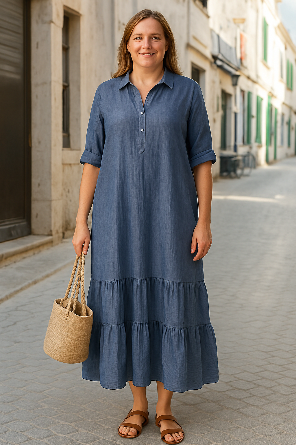 Isabella™ | Half Button Tummy Covering Dress
