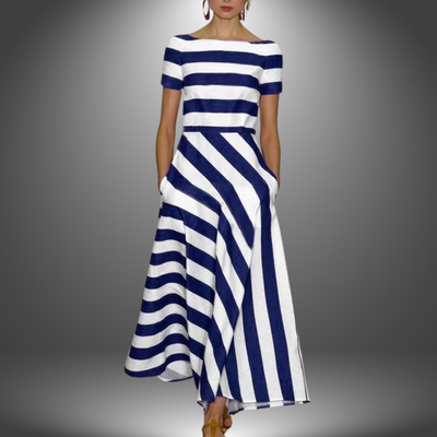 Nicole | Handmade Striped Long Dress