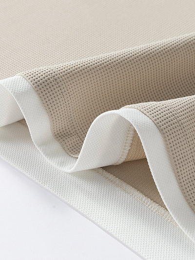 Raglan Sleeve 2 In 1 Waffle T-Shirt & Single Pleat Drawstring Straight Leg Pants