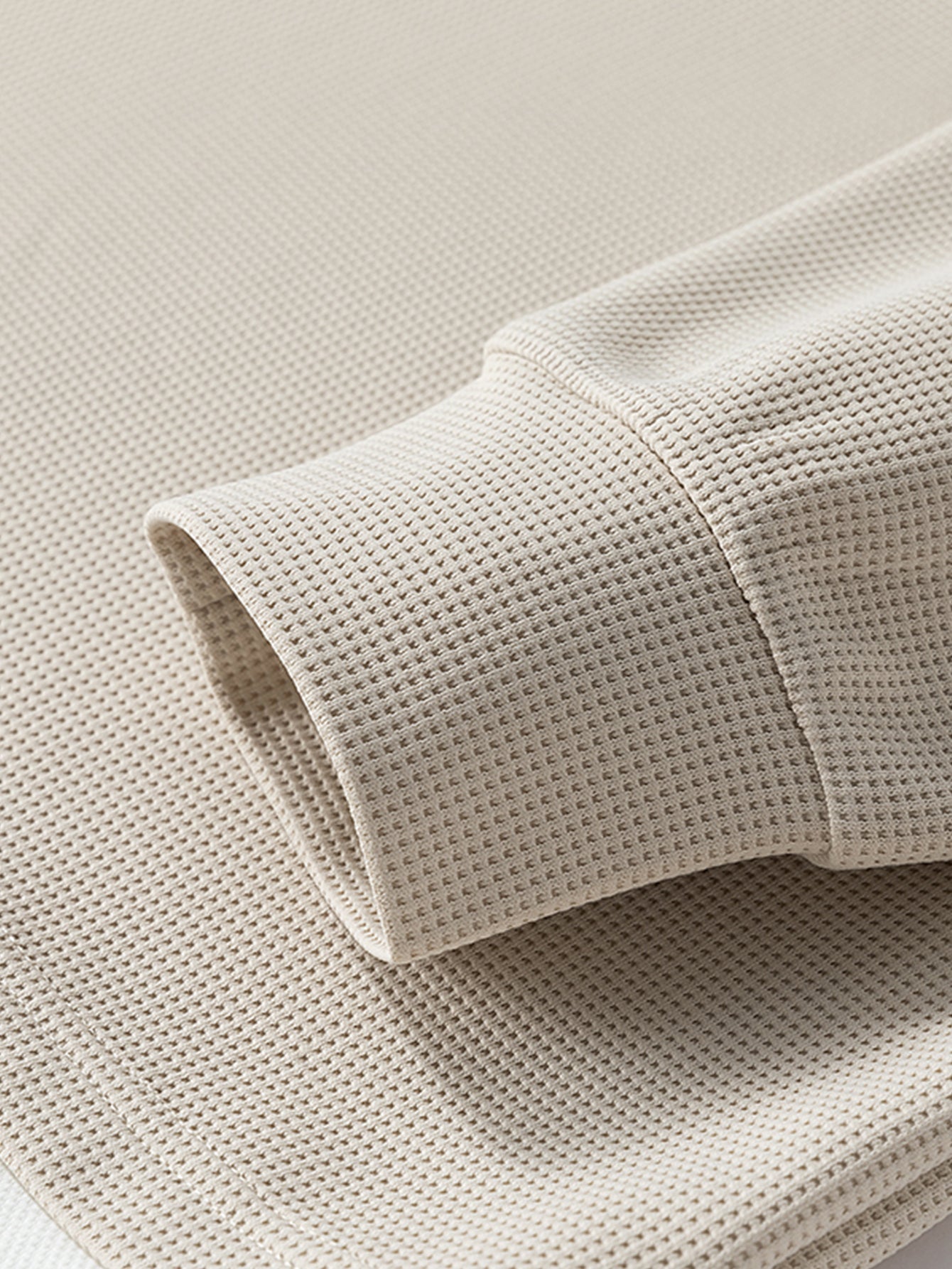 Raglan Sleeve 2 In 1 Waffle T-Shirt & Single Pleat Drawstring Straight Leg Pants