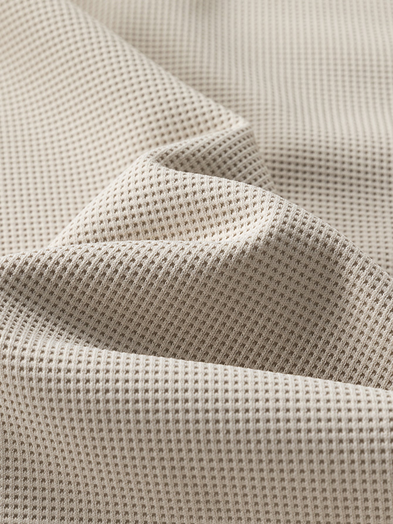 Raglan Sleeve 2 In 1 Waffle T-Shirt & Single Pleat Drawstring Straight Leg Pants