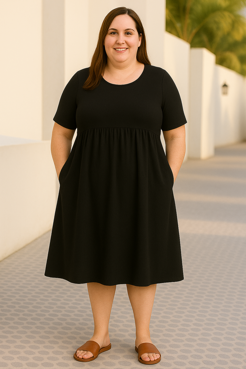 Sandra™ | Casual Loose Tummy Covering Dress
