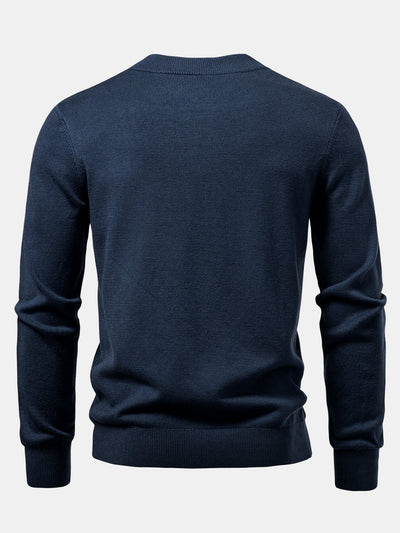 Stripe Mock Neck Sweater