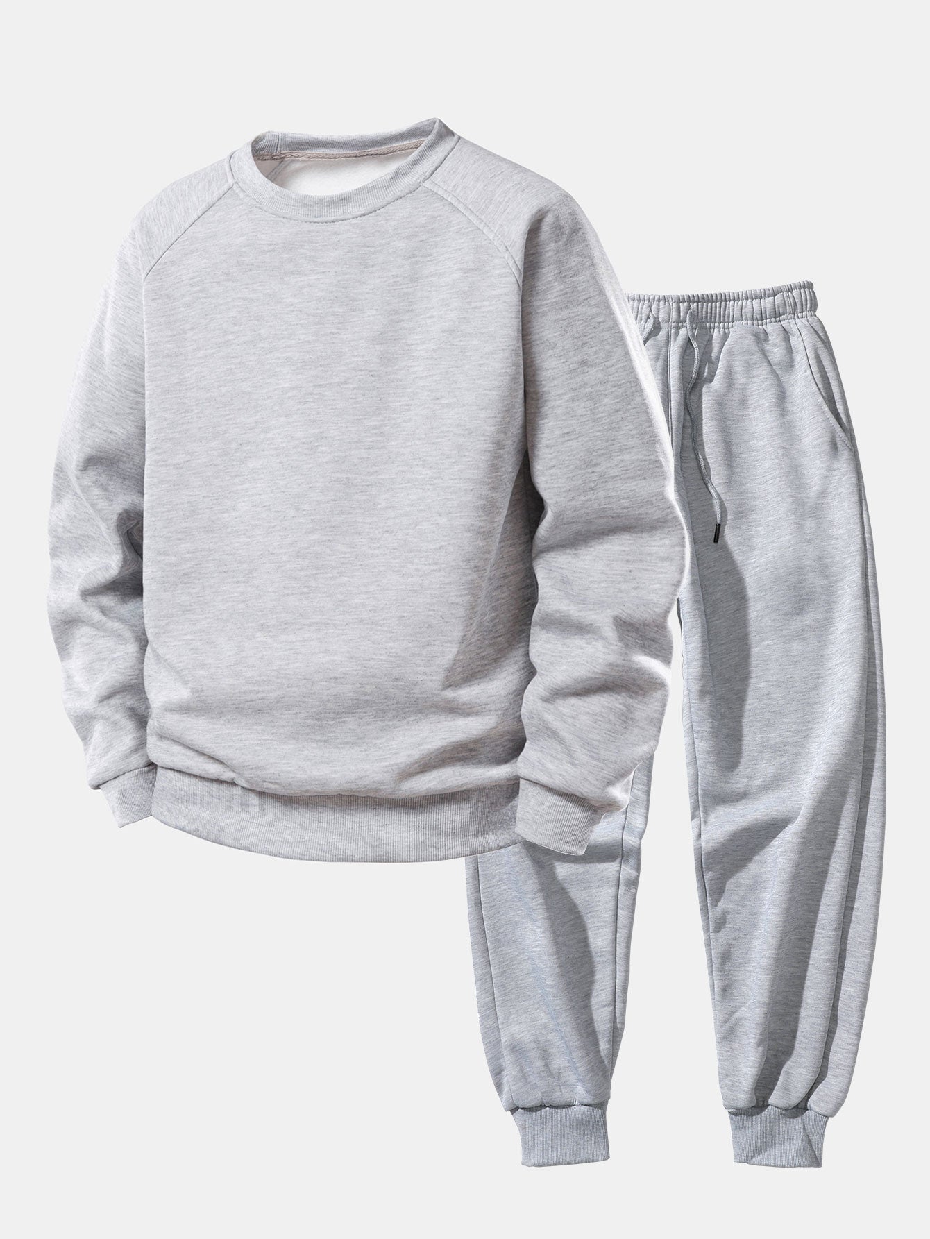 Basic Crew Neck Sweatshirt & Jogger Pants