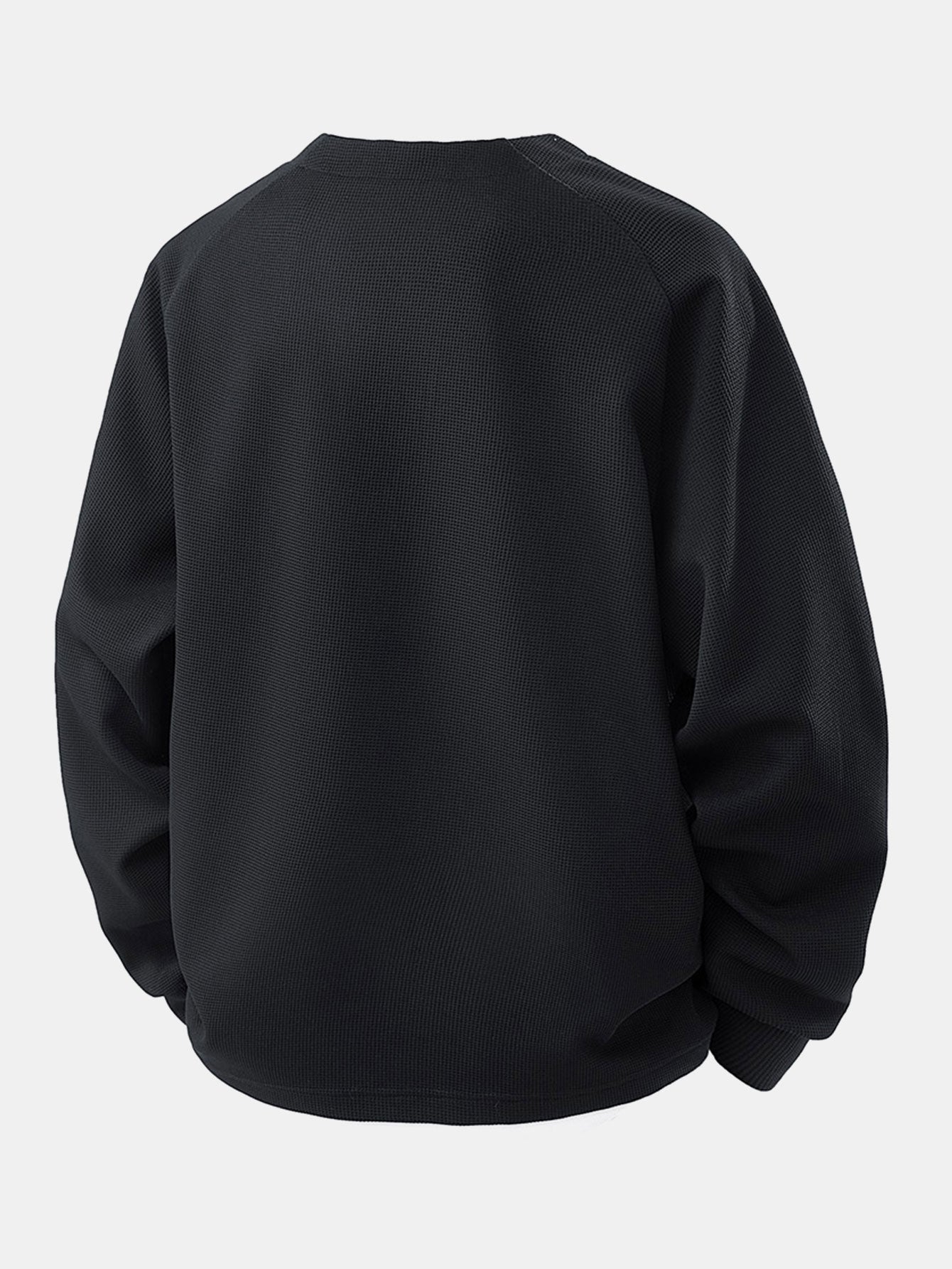 Raglan Sleeve 2 In 1 Waffle T-Shirt & Single Pleat Drawstring Straight Leg Pants