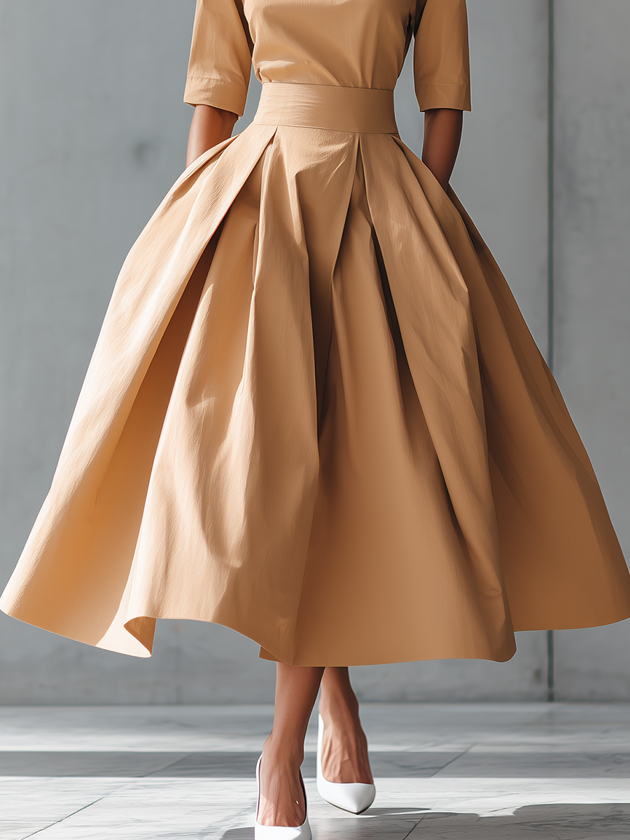 Structured Maxi Dress in Cotton