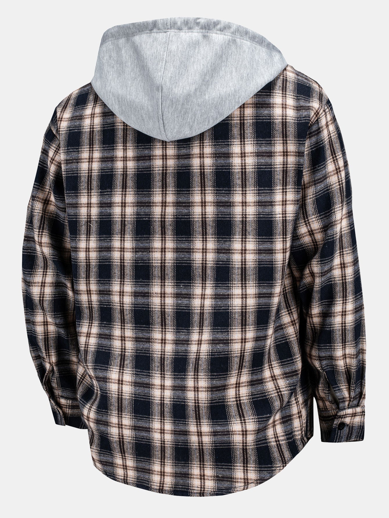 Plaid Hooded Shirt