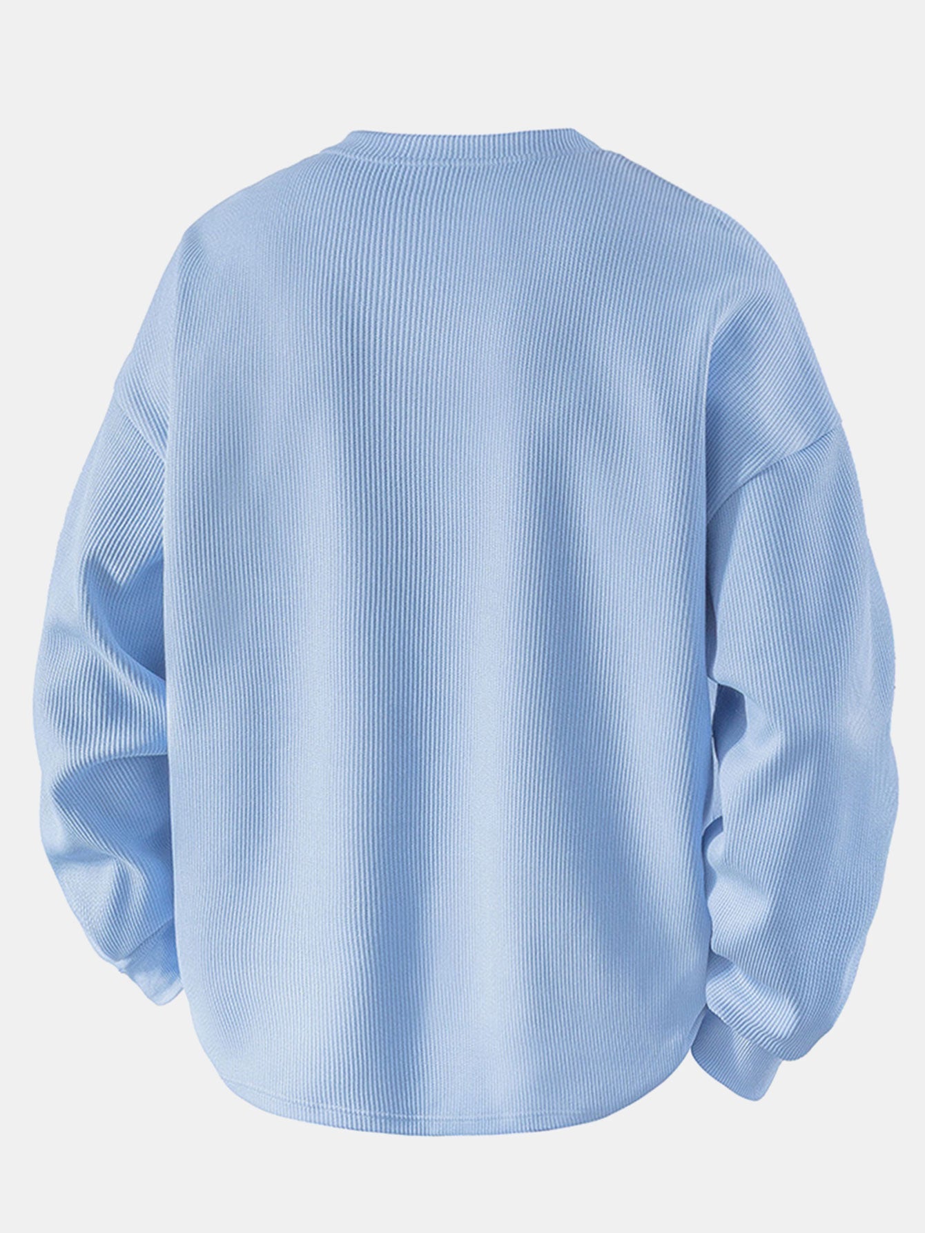 Relax Fit Waffle V Neck Sweatshirt