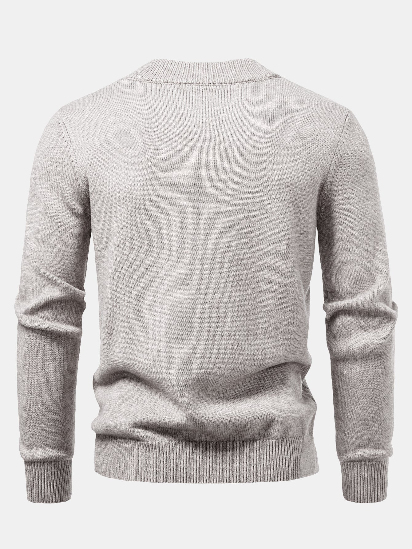 Heavyweight Geometric Jacquard Mock Neck Sweater
