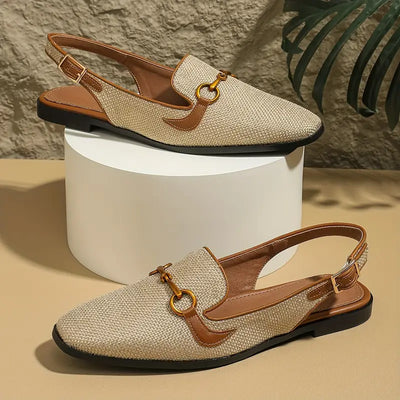 BIANCA | Elegant retro flat sandals for a refined look