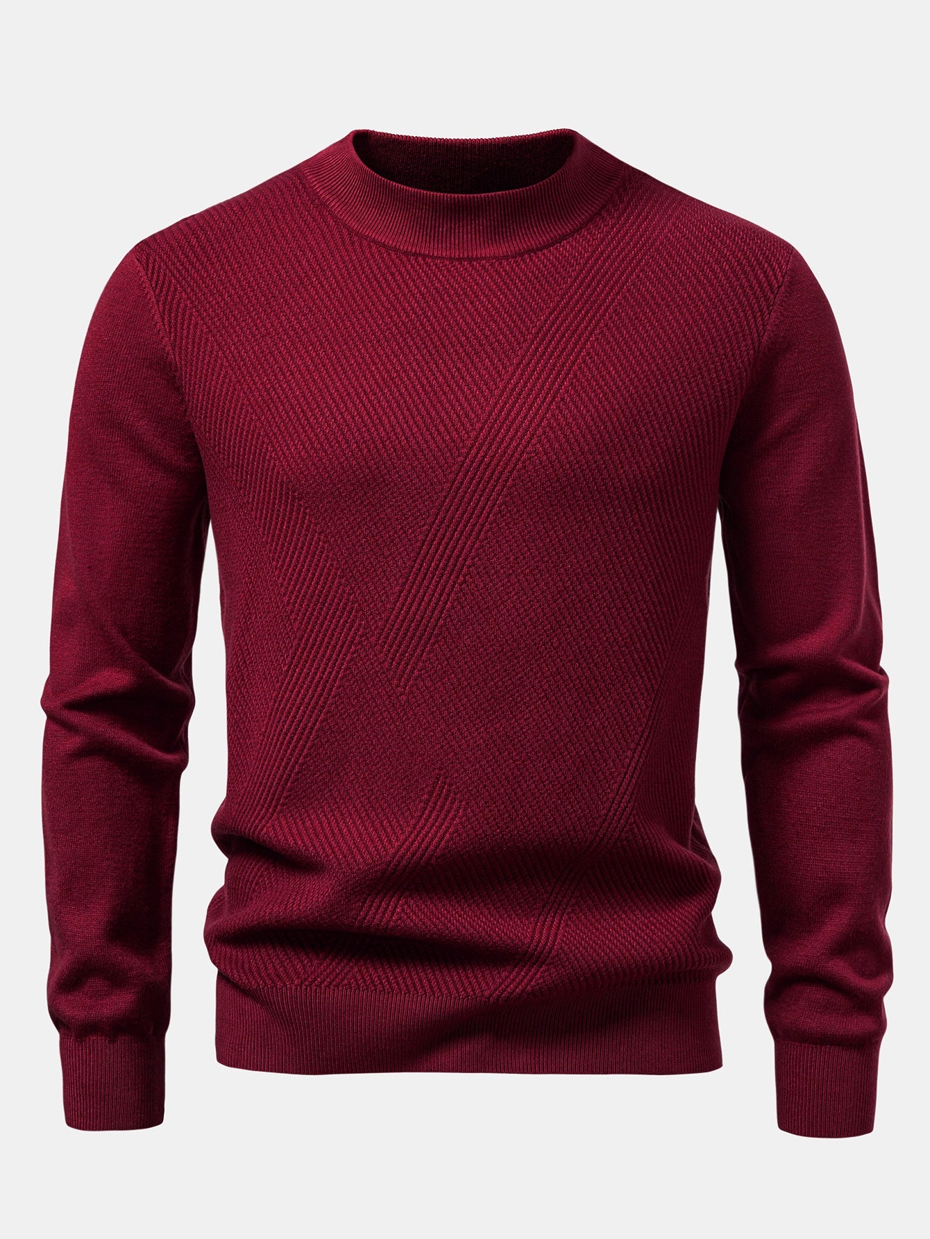 Stripe Mock Neck Sweater