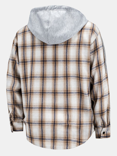 Plaid Hooded Shirt