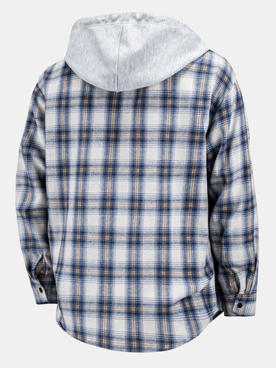 Plaid Hooded Shirt