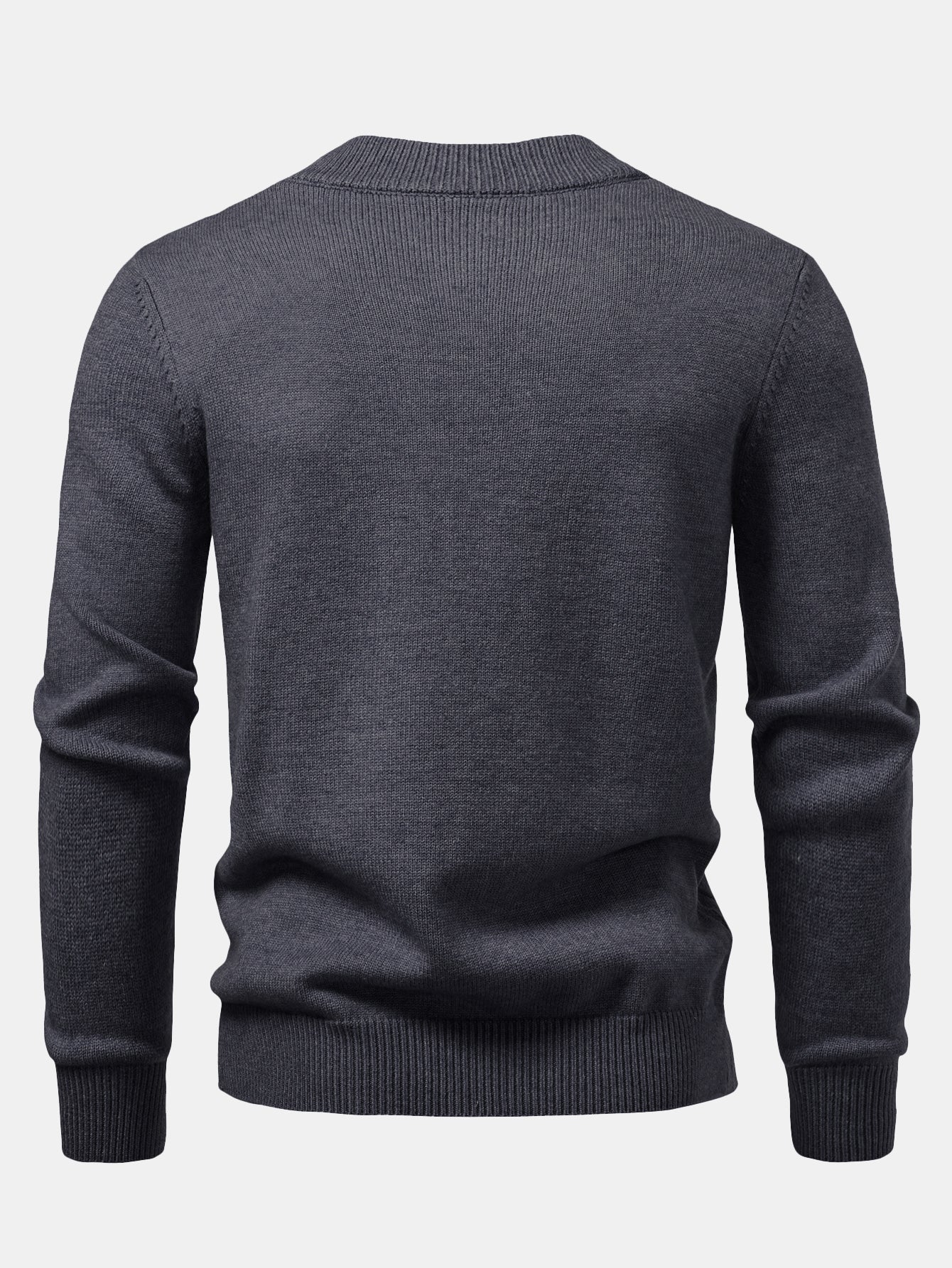 Heavyweight Geometric Jacquard Mock Neck Sweater