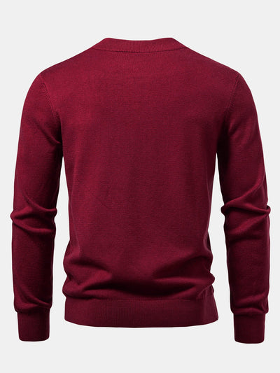 Stripe Mock Neck Sweater