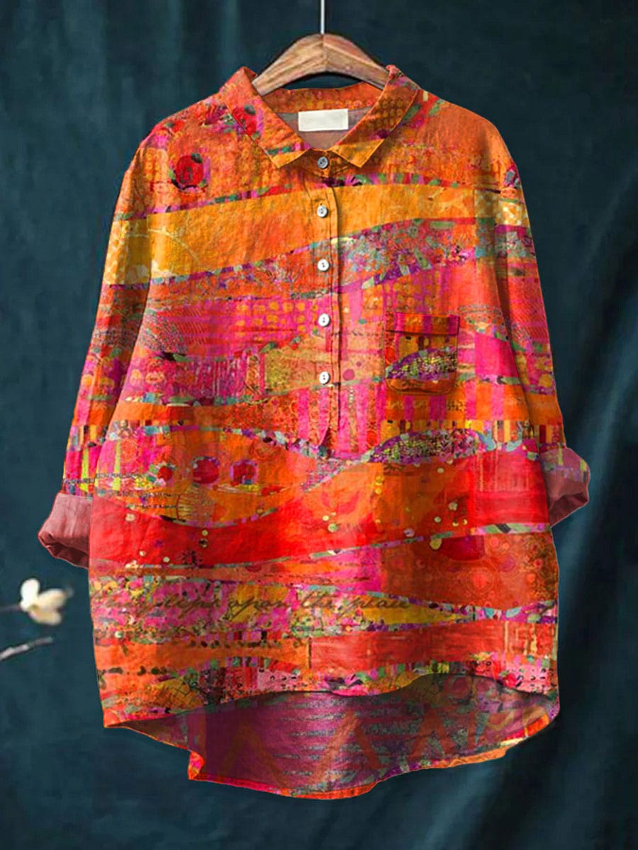 Catherine Vintage Colourful Blouse