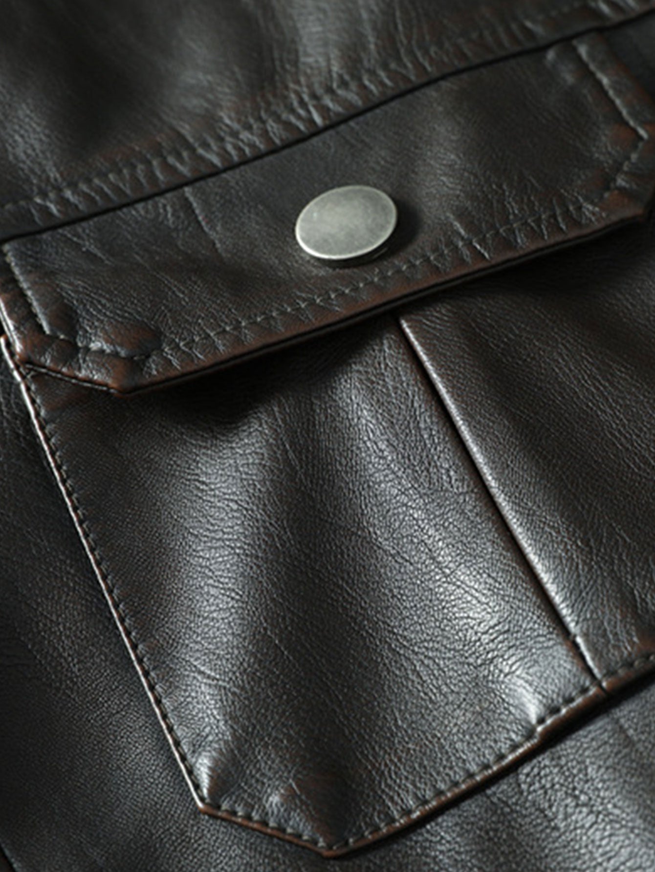 2 In 1 PU Leather Jacket With Detachable Hood