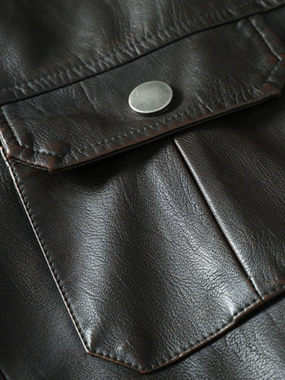 2 In 1 PU Leather Jacket With Detachable Hood