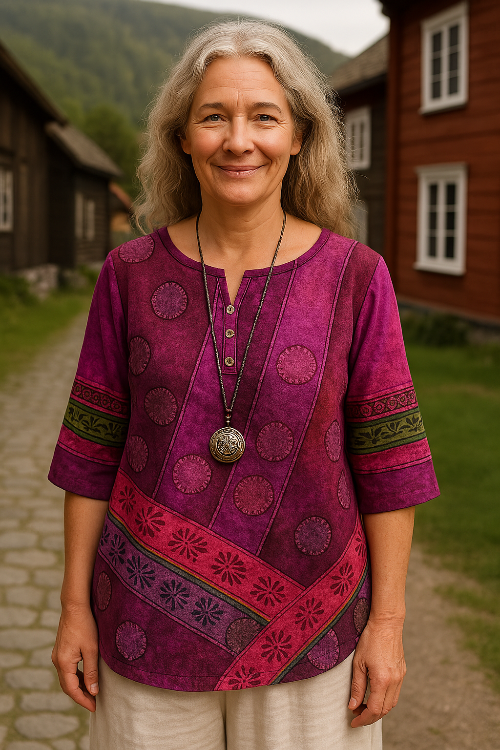 Ava | Comfortable and Colorful Top with Half-Length Sleeves