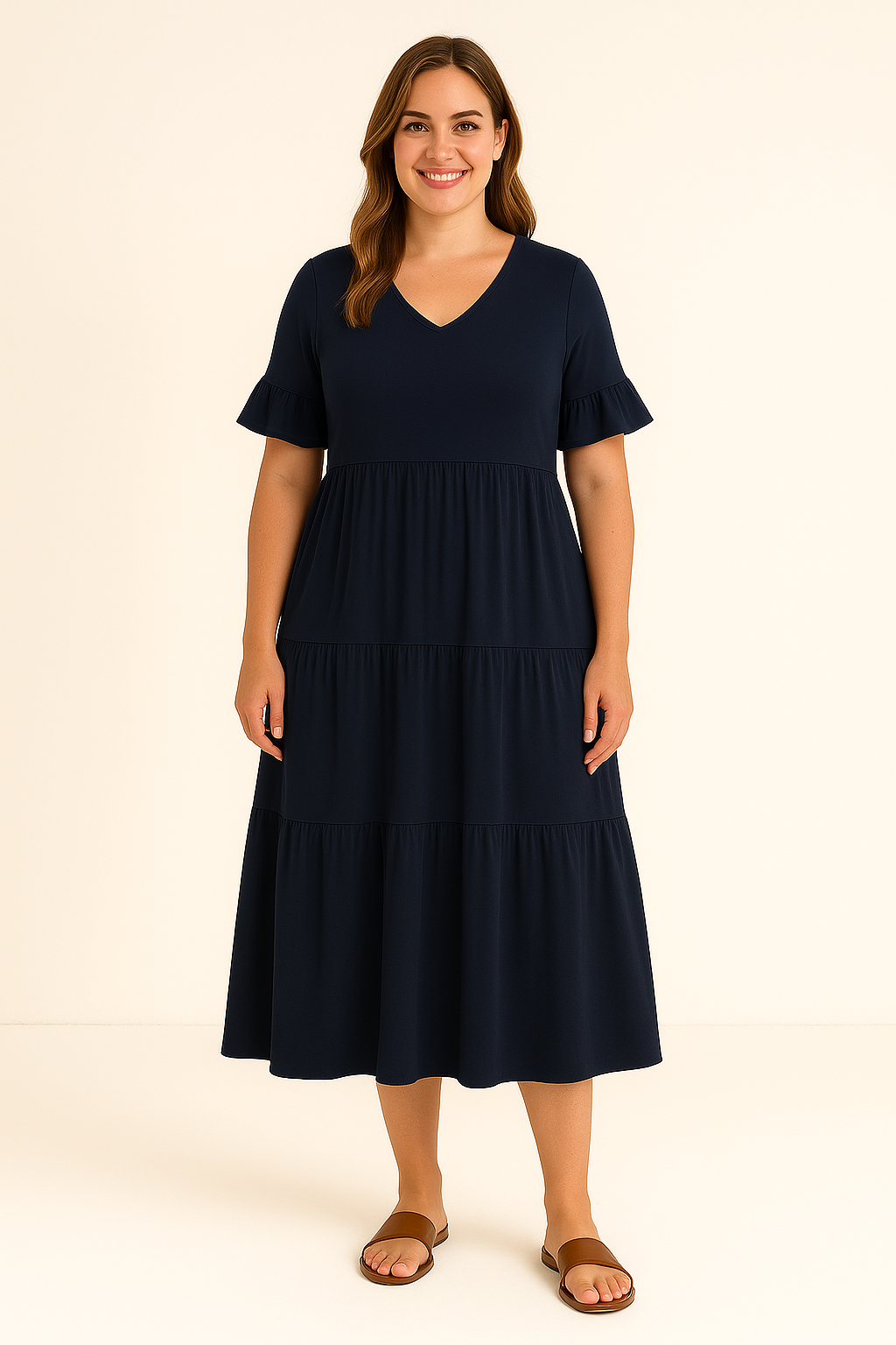 Audrey™ | V-neck Tummy Covering Dress