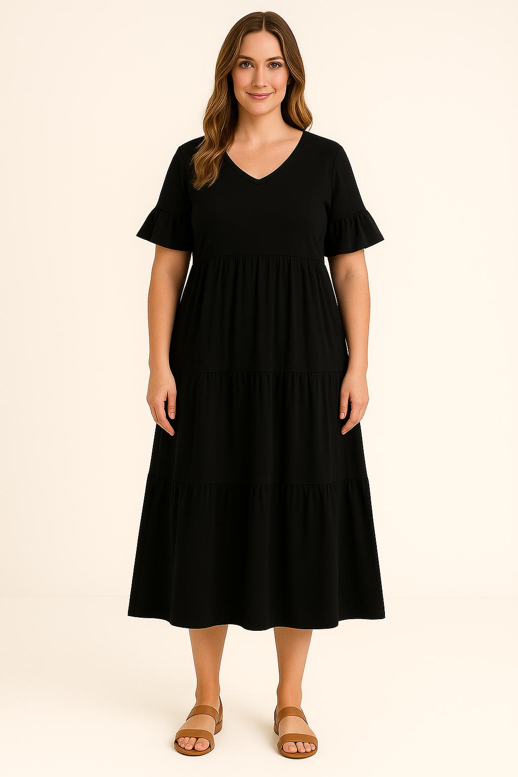 Audrey™ | V-neck Tummy Covering Dress