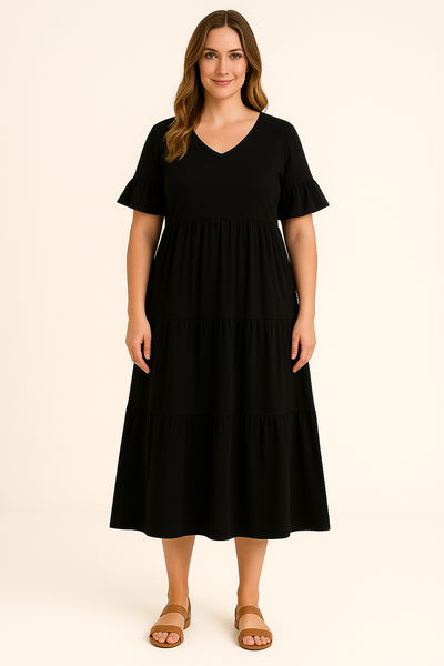 Audrey™ | V-neck Tummy Covering Dress